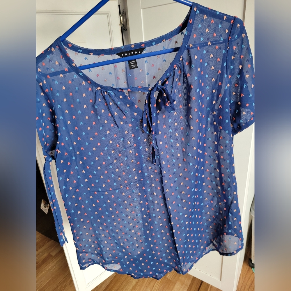 5/20- Tribal brand sheer top